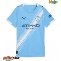 Camiseta Manchester City Josko Gvardiol #24 Primera Equipación para mujer 2025-26 manga corta